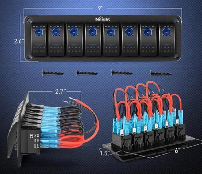 8 Switch Rocker Panel
