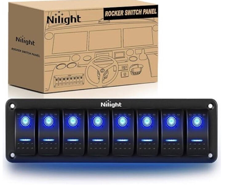 Rocker panel 8 switch