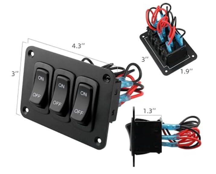 3 switch rocker panel